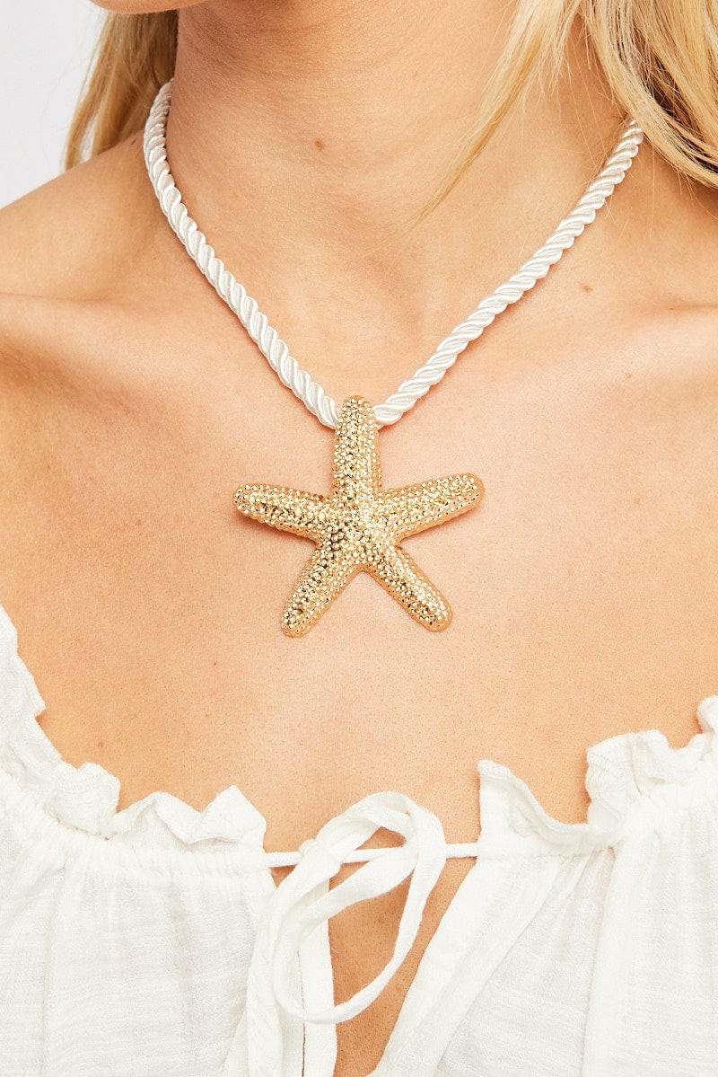 Gold Starfish Necklace for Ally Fashion