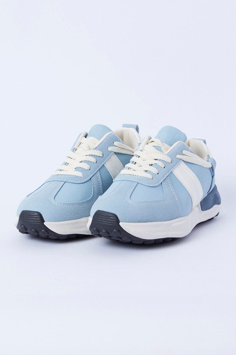 Blue Colorblock Lace Up Trainers Sneakers for Ally Fashion