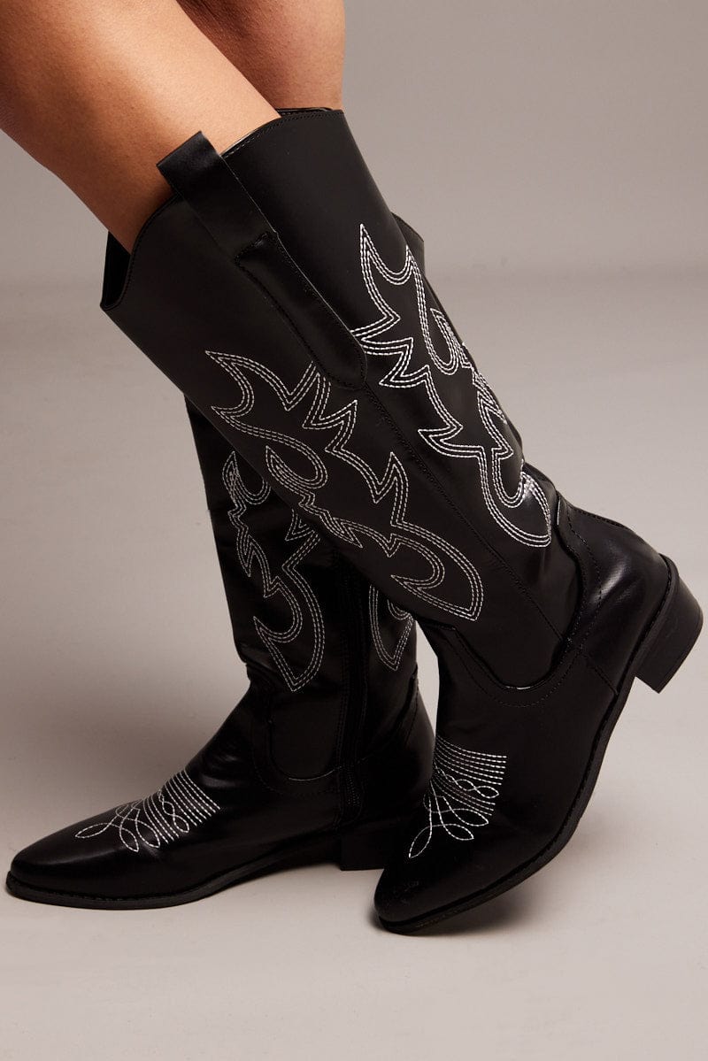 Black Western Boots for Ally Fashion