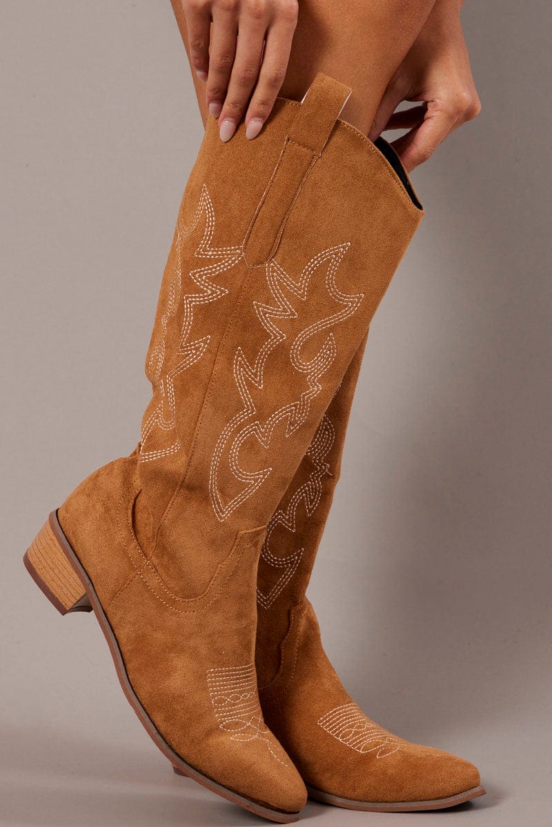 Brown Western Boots for Ally Fashion