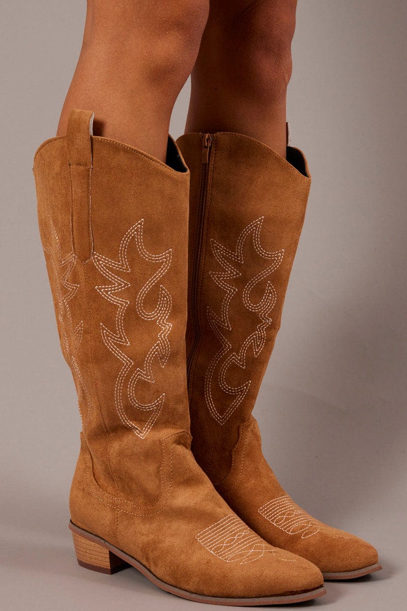 Brown Western Boots for Ally Fashion