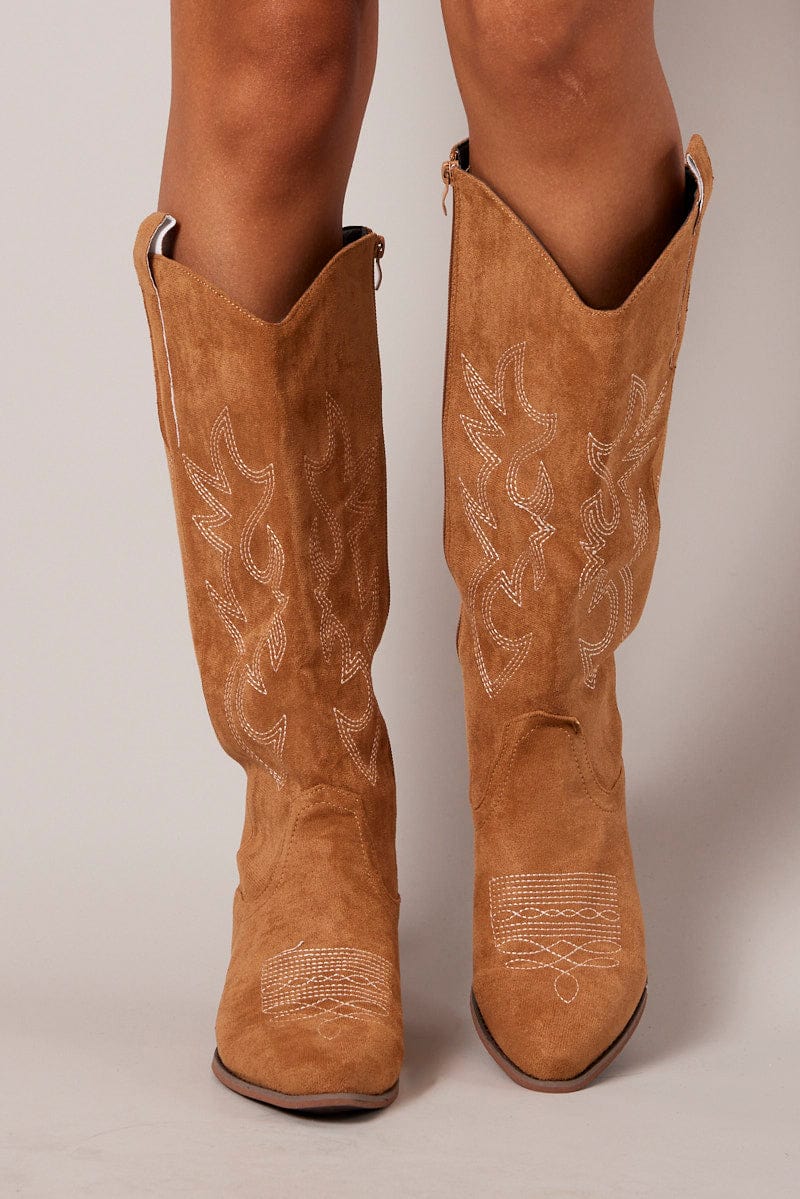 Brown Western Boots for Ally Fashion