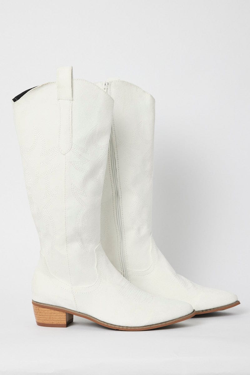 White Western Boots for Ally Fashion