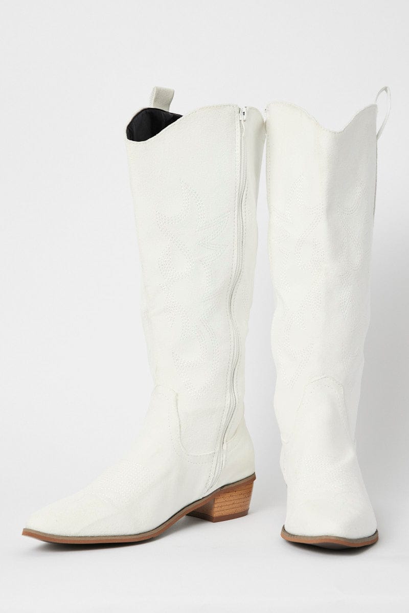 White Western Boots for Ally Fashion