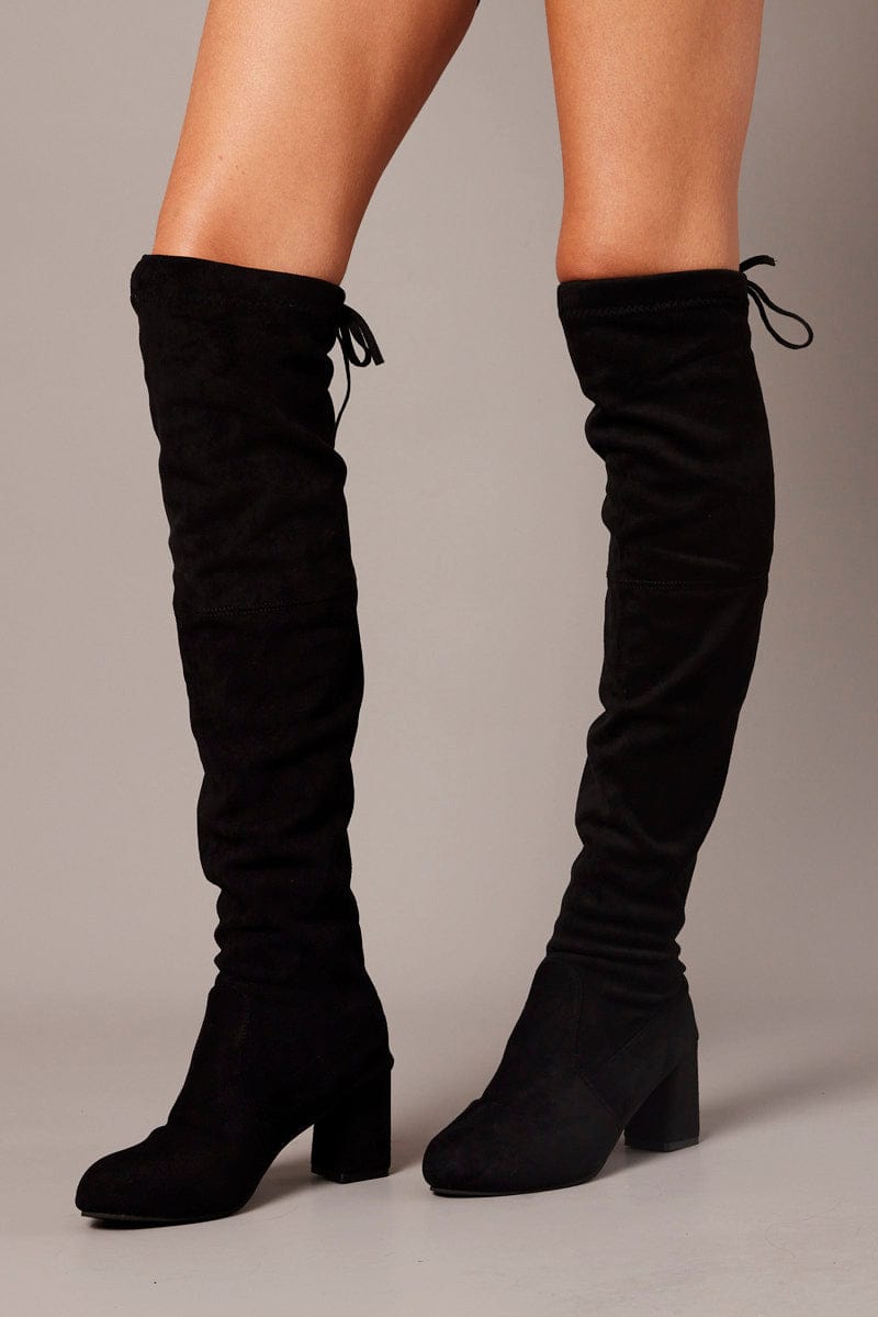 Black Over The Knee Boots for Ally Fashion