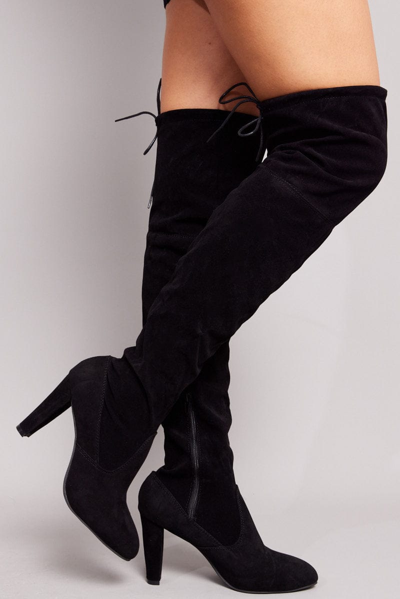 Black Over The Knee Boots for Ally Fashion