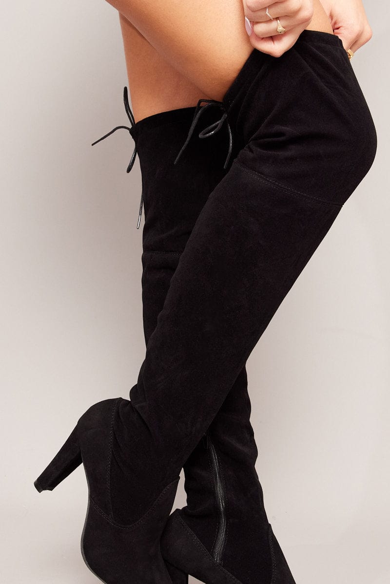 Black Over The Knee Boots for Ally Fashion