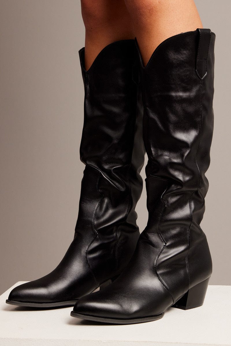 Black Cowboy Boots for Ally Fashion