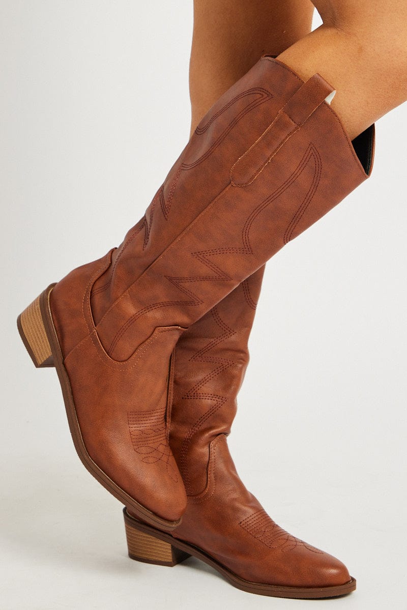 Brown Western Boots for Ally Fashion