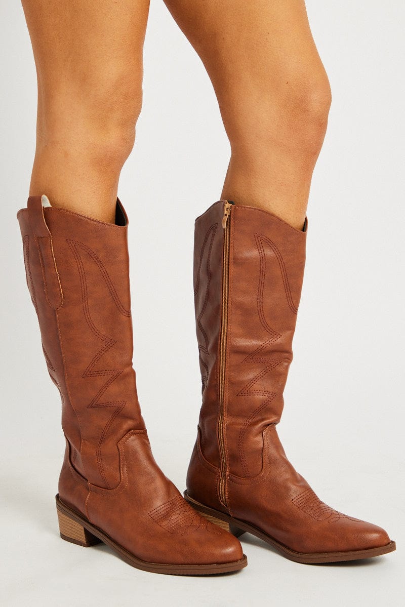 Brown Western Boots for Ally Fashion