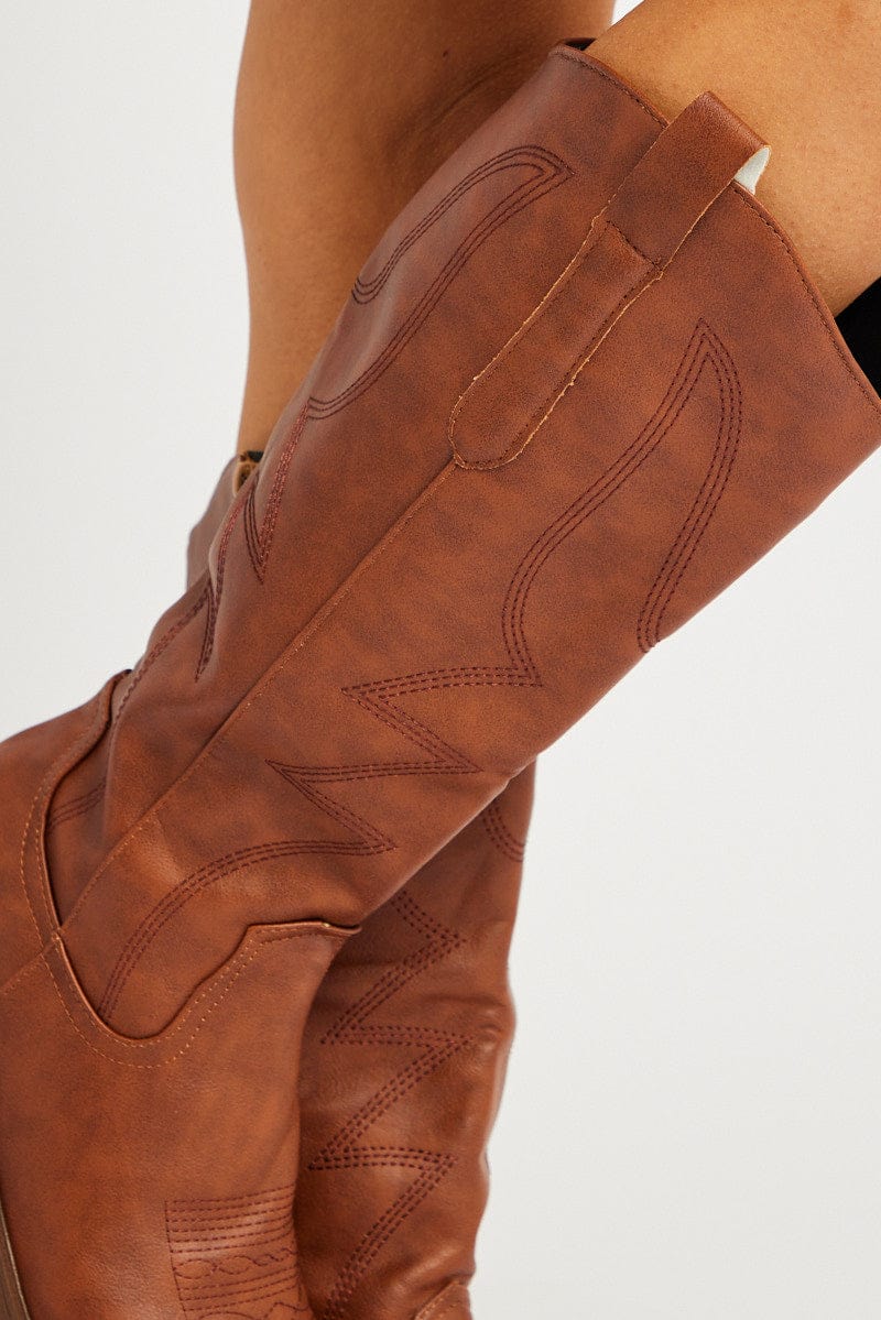 Brown Western Boots for Ally Fashion