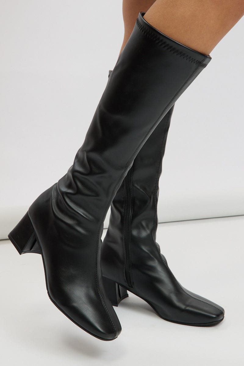 Black Knee High Boots for Ally Fashion