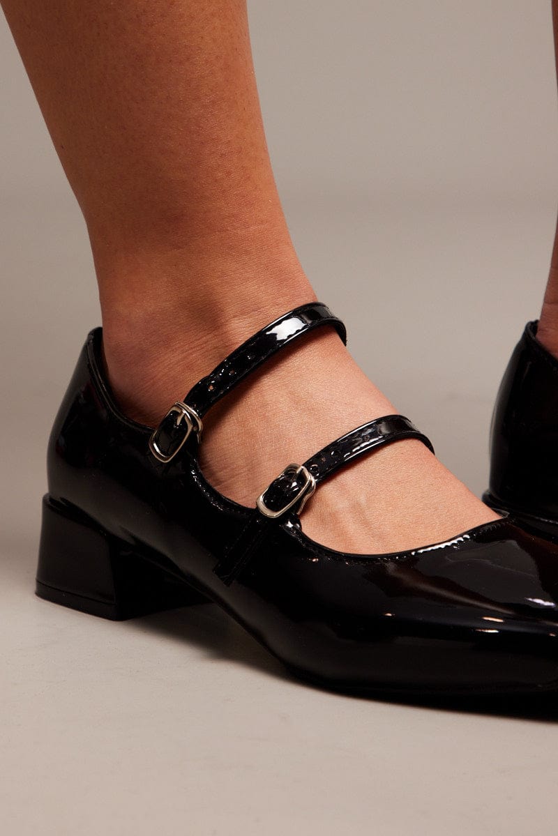 Black Mary Jane Bellet Flats for Ally Fashion