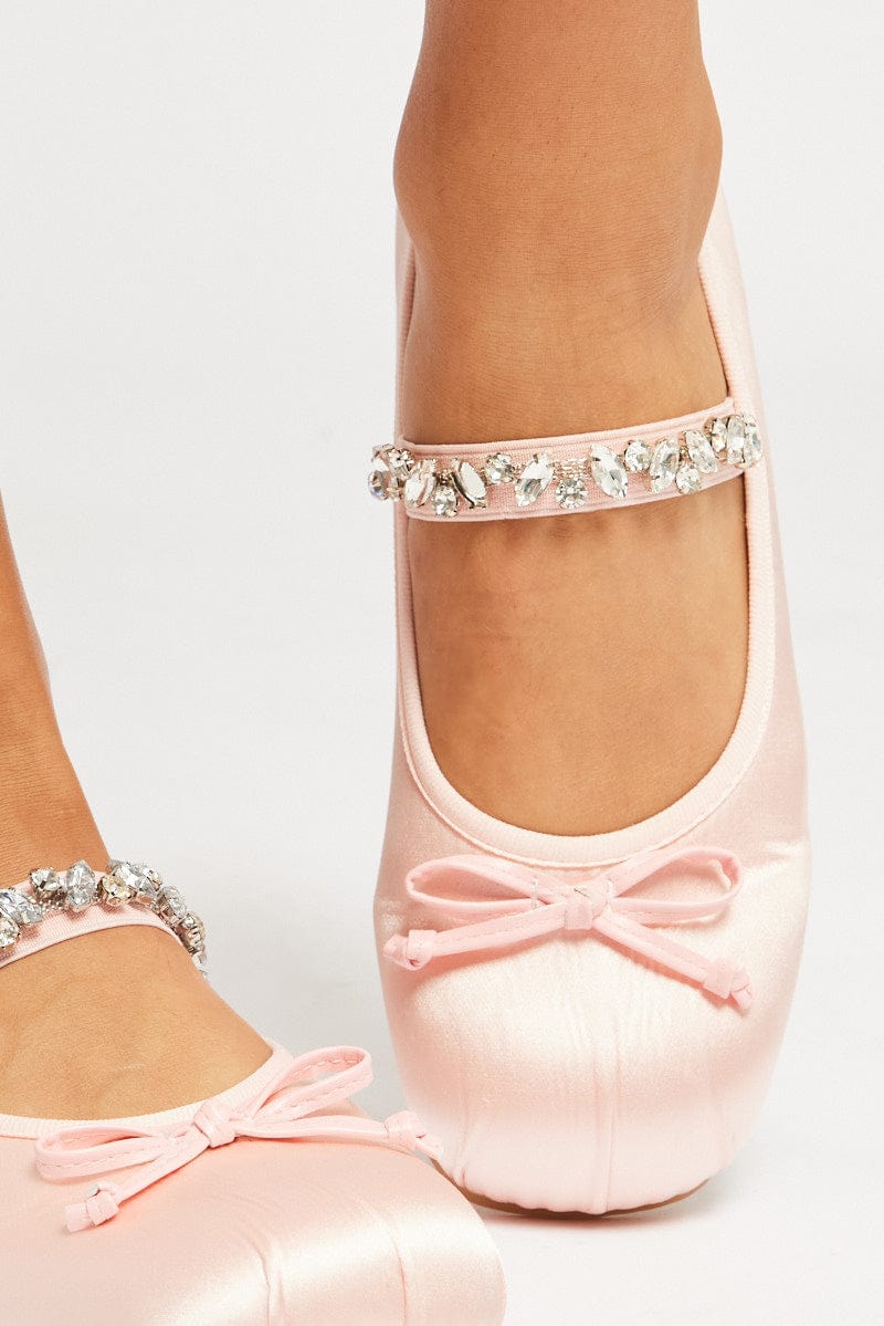 Pink Bow Ballet Flats for Ally Fashion