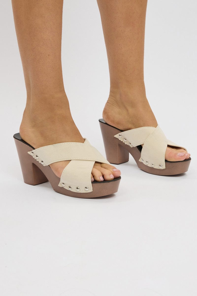 White Cross-Strap Platform Sandals from Ally Fashion