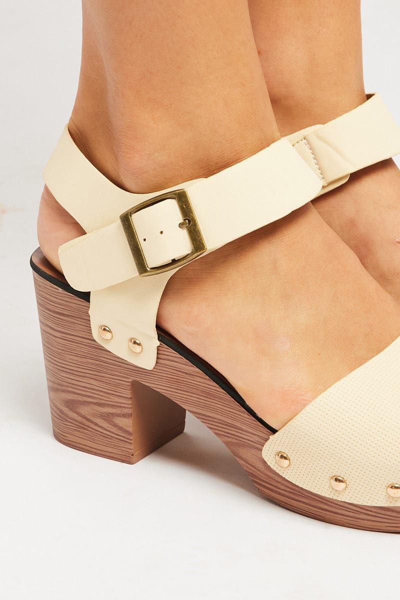 White Platform Clog Sandals for Ally Fashion