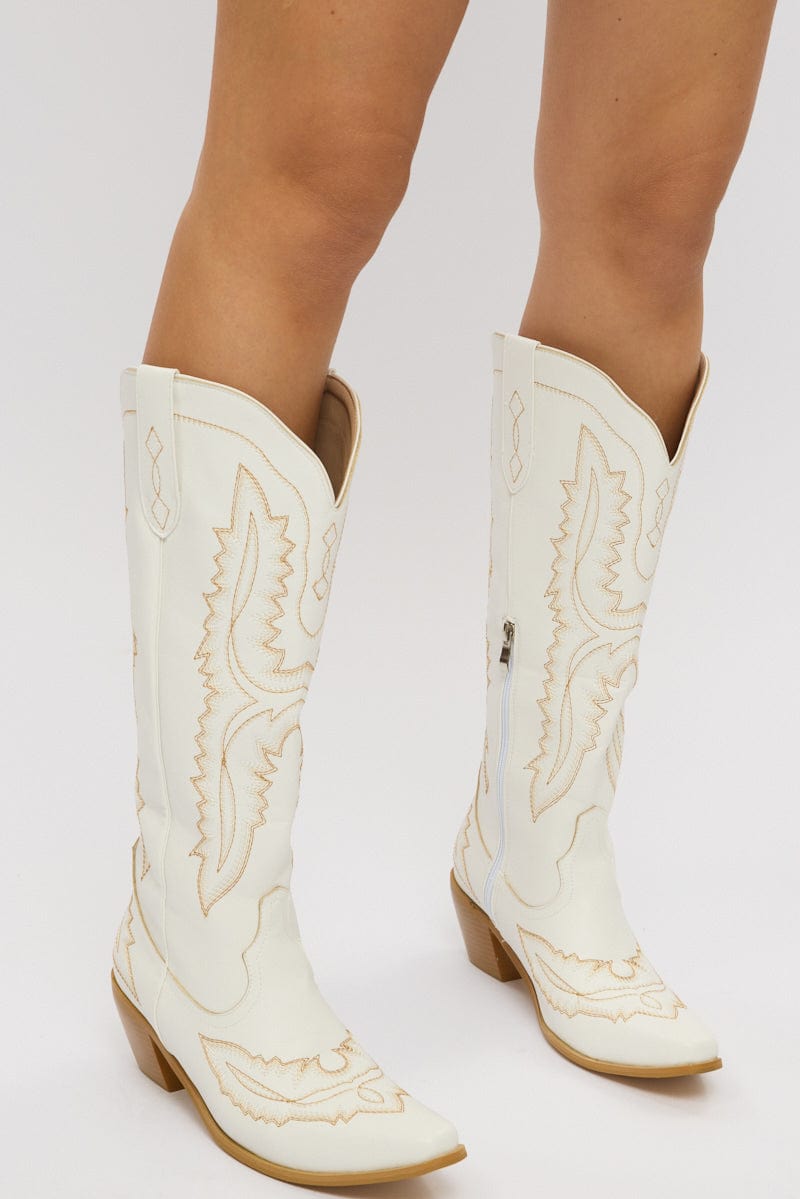 Cowgirl Boots Are White Boots In Style Sun Star White Cowgirl Boot