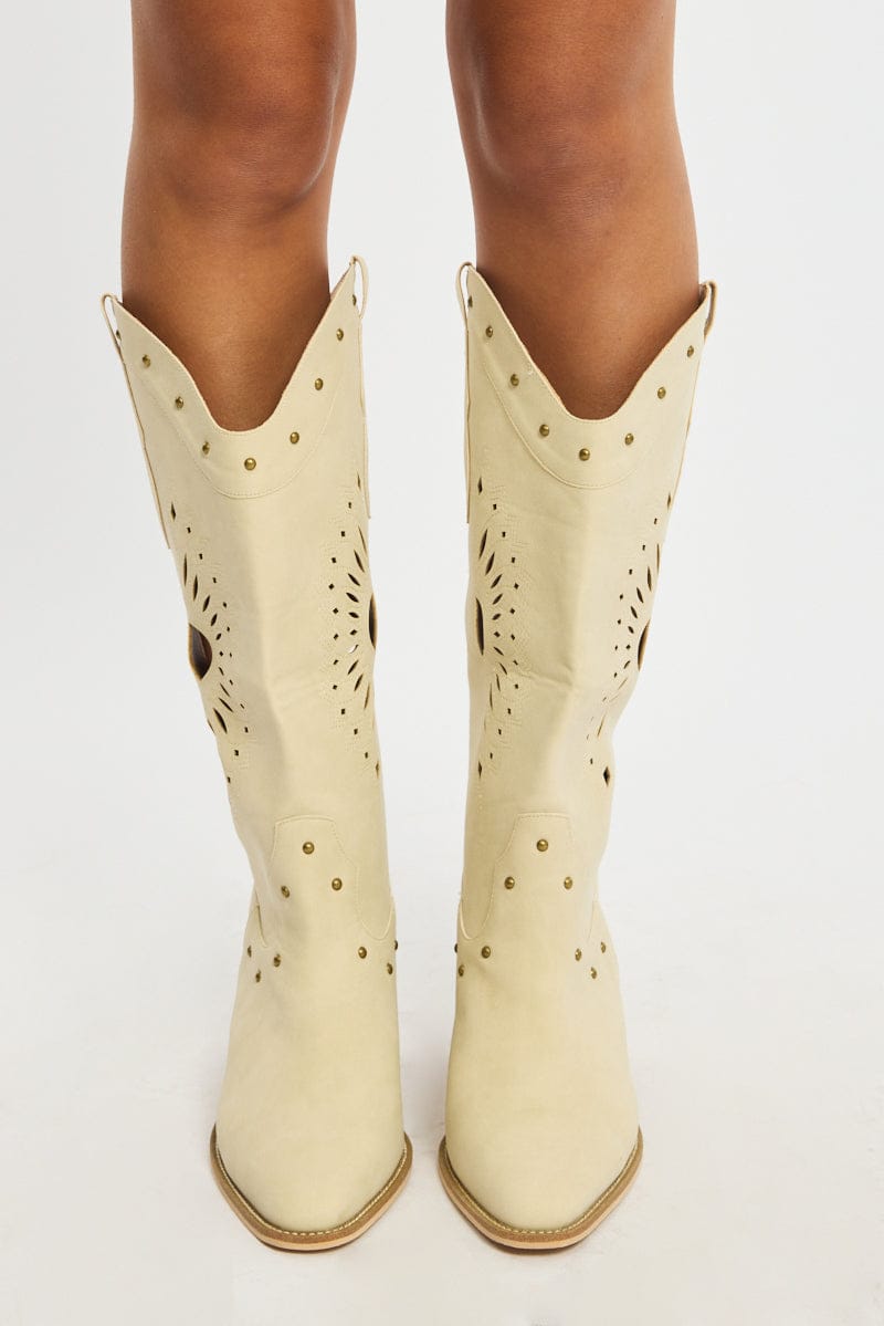 White Cowboy Boots for Ally Fashion