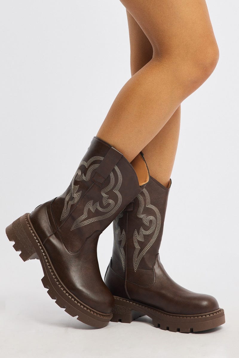Brown Ankle Boots for Ally Fashion
