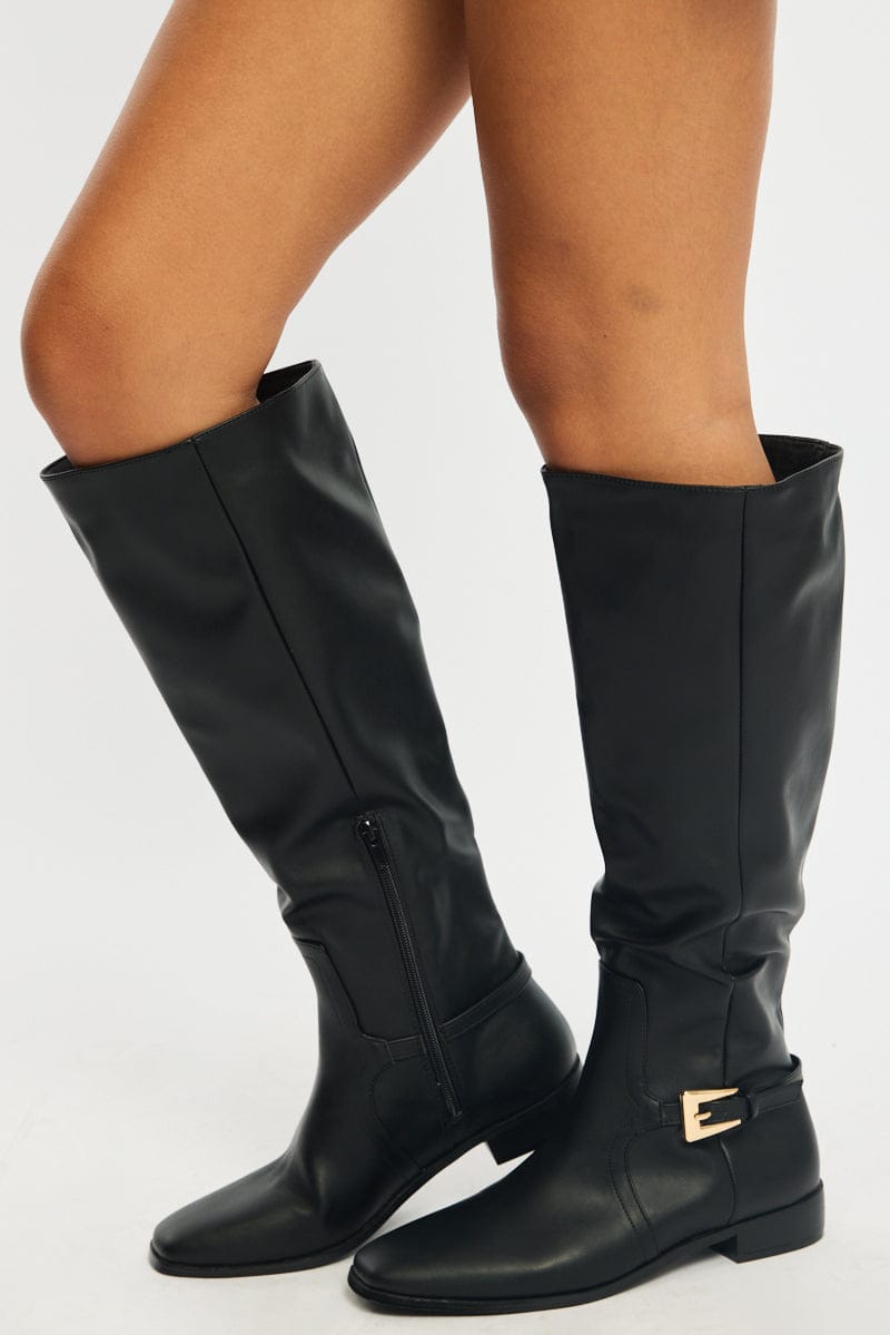 Black Knee High Boots for Ally Fashion