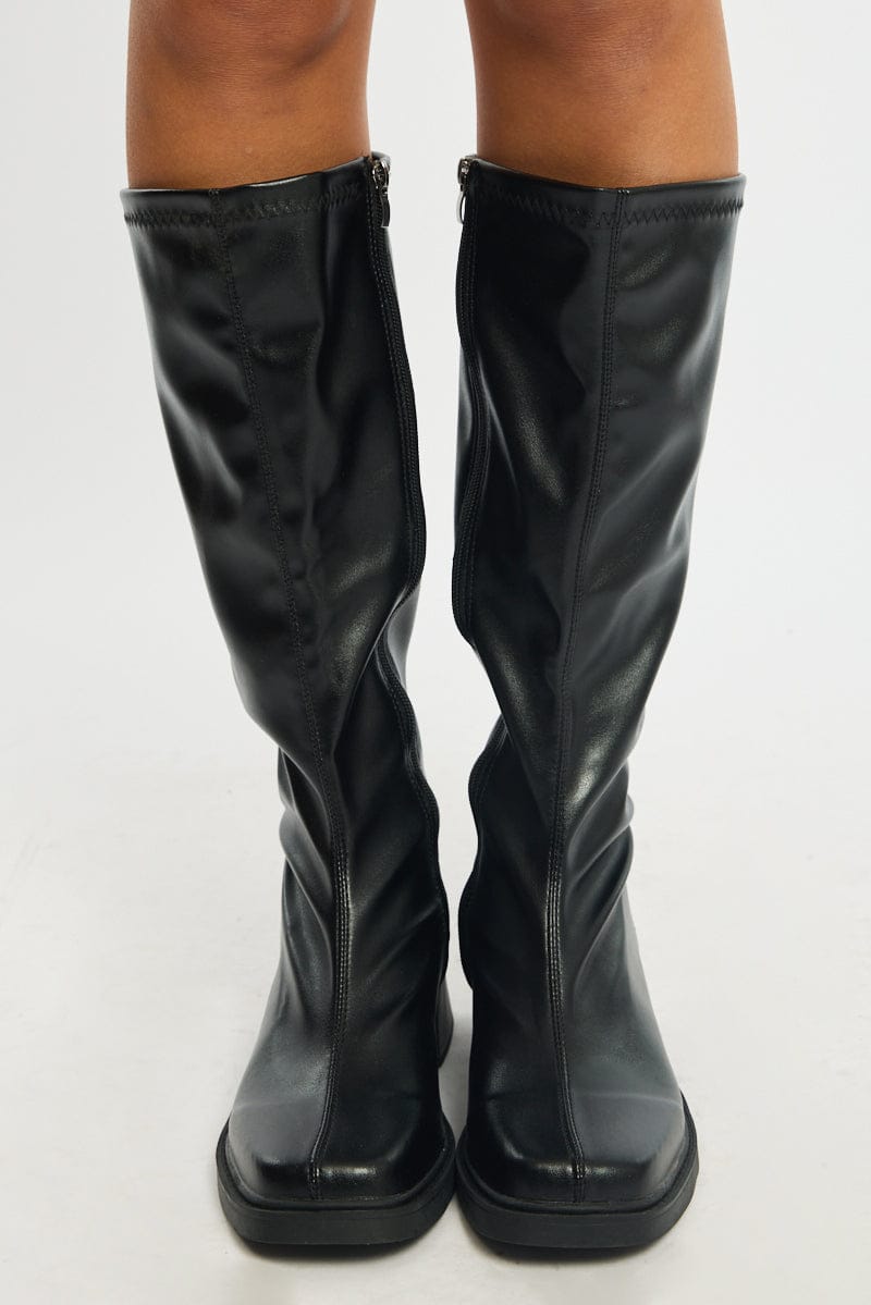 Black Knee High Boots for Ally Fashion