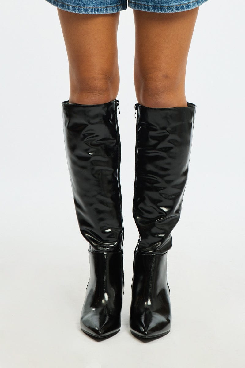Black Knee High Boots for Ally Fashion