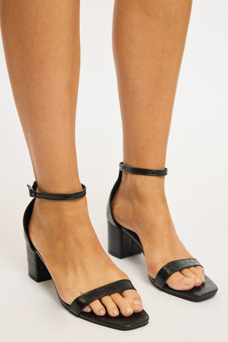 Black Heeled Sandals for Ally Fashion