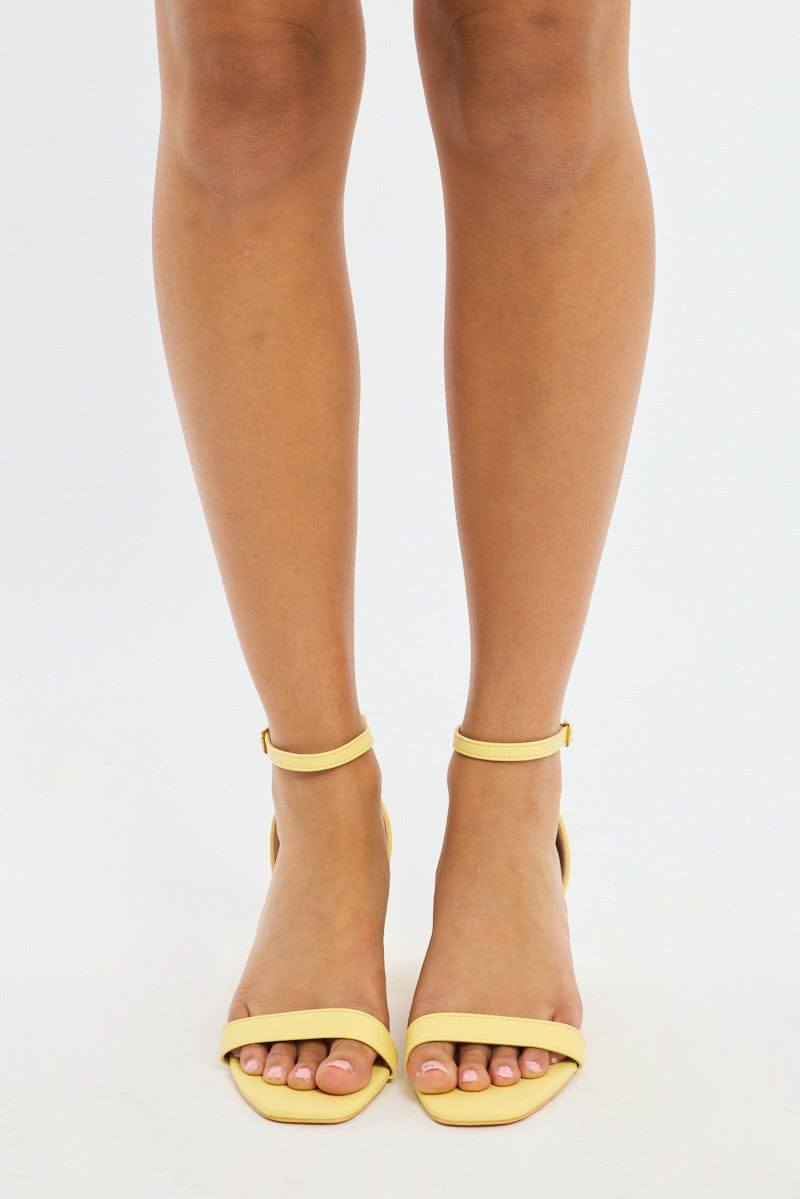 Yellow Heeled Sandals for Ally Fashion
