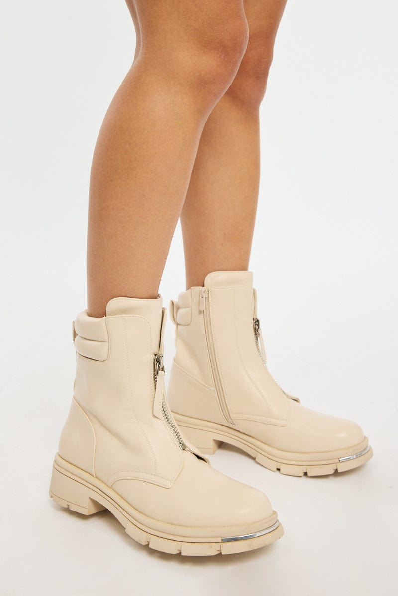 White Ankle Boots for Ally Fashion