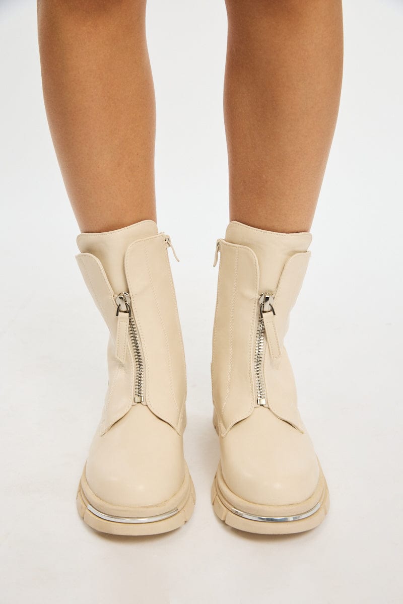 White Ankle Boots for Ally Fashion