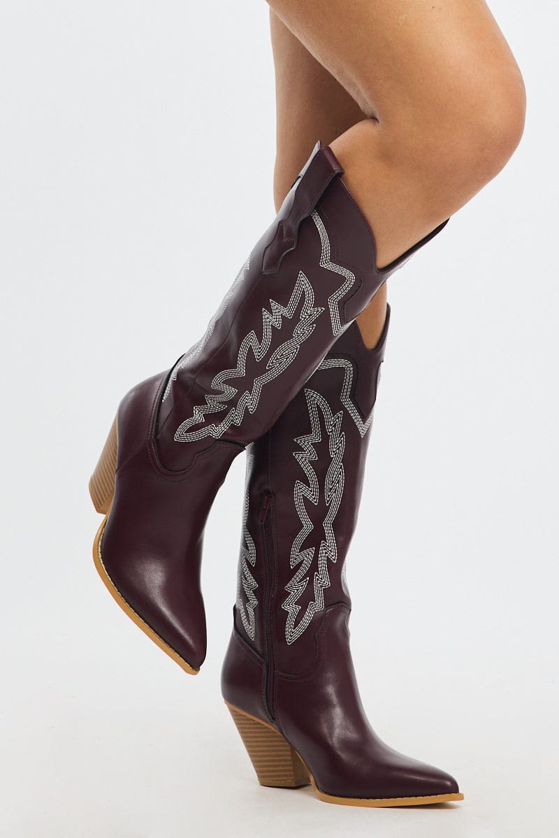 Red Western Cowboy Boots for Ally Fashion
