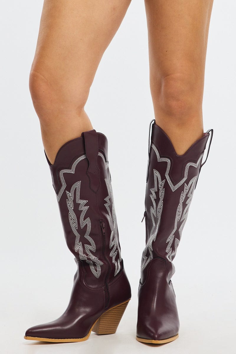 Red Western Cowboy Boots for Ally Fashion