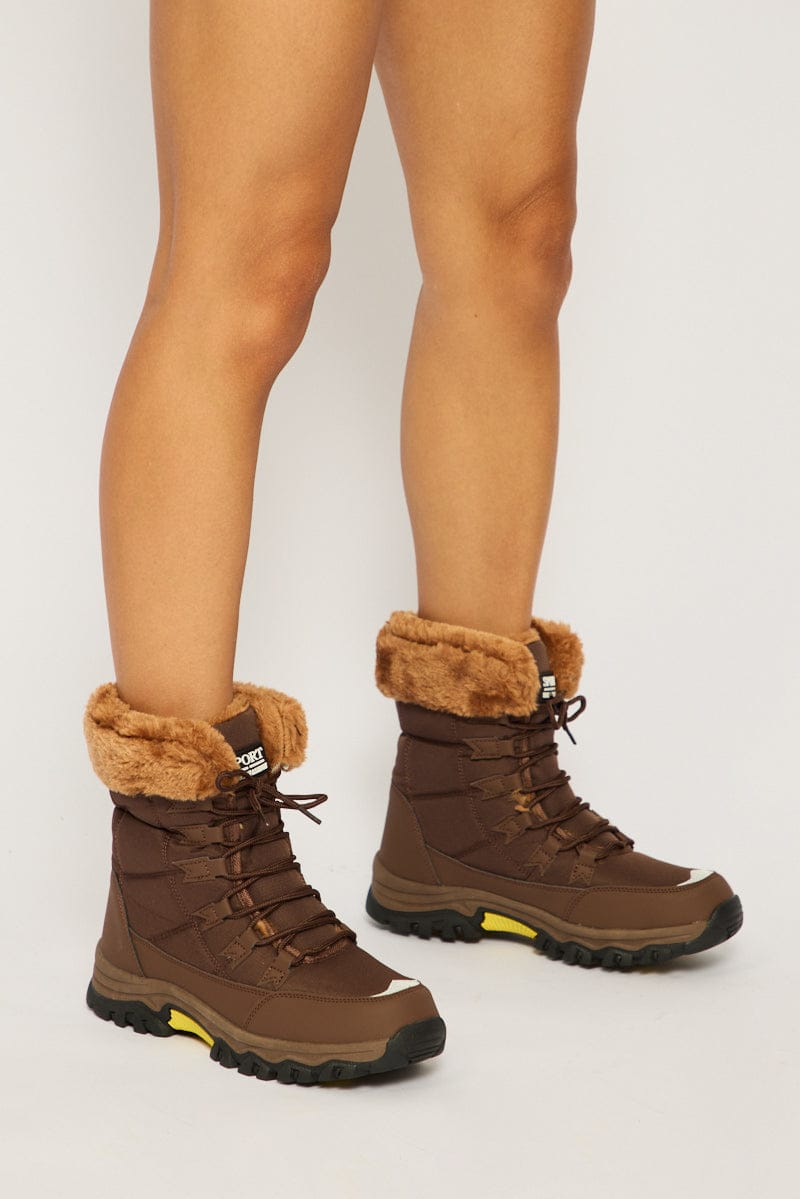 Brown Snow Boots for Ally Fashion