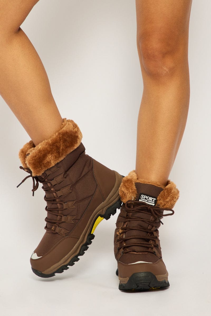 Brown Snow Boots for Ally Fashion