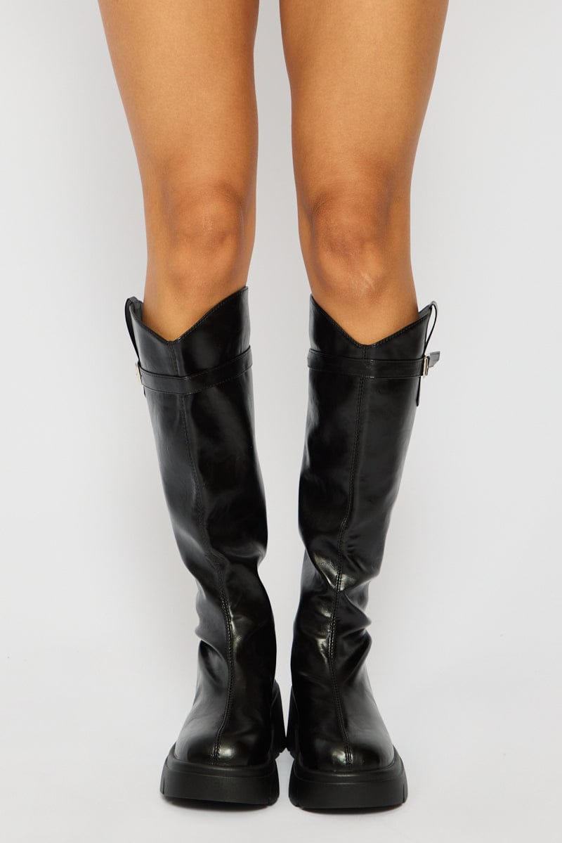 Black Knee High Boots for Ally Fashion