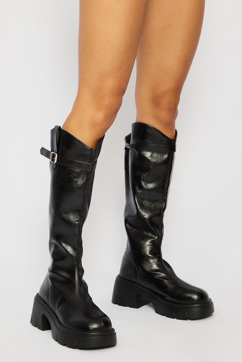 Black Knee High Boots for Ally Fashion