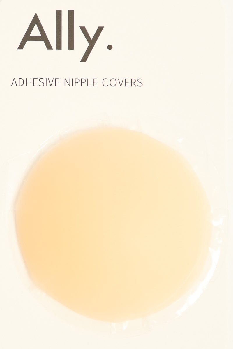 Beige Circular Silicone Nipple Cover for Ally Fashion