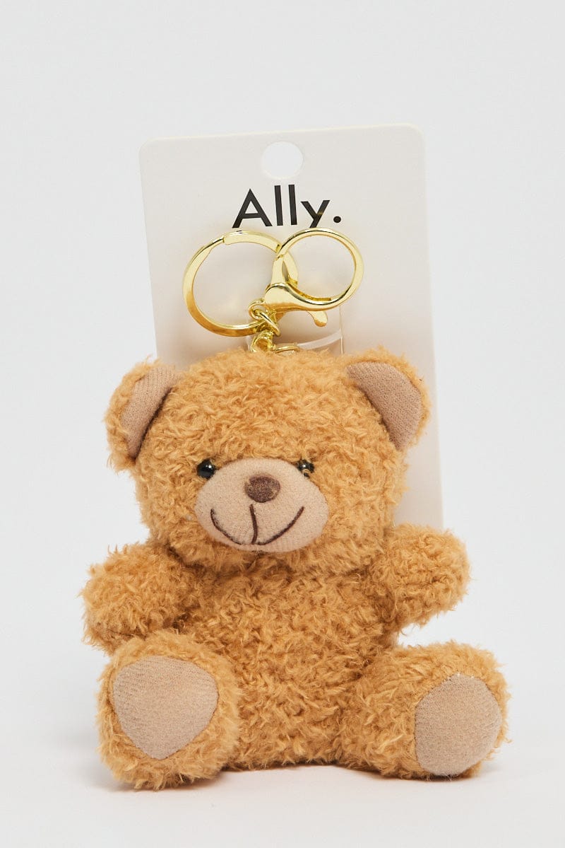 Brown Bear Keyring Bag Charm for Ally Fashion
