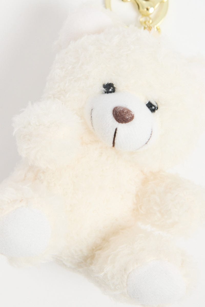 White Bear Keyring Bag Charm for Ally Fashion