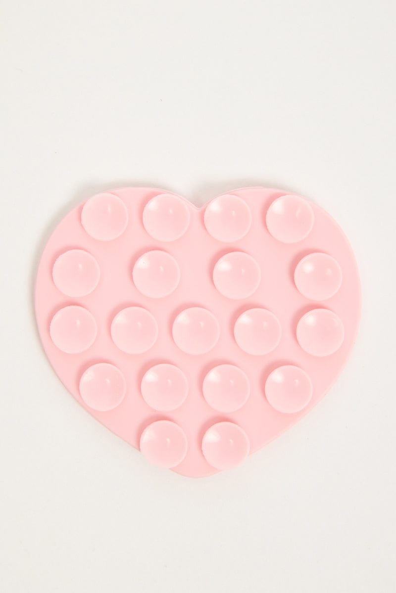 Pink Heart Suction Phone Grip for Ally Fashion