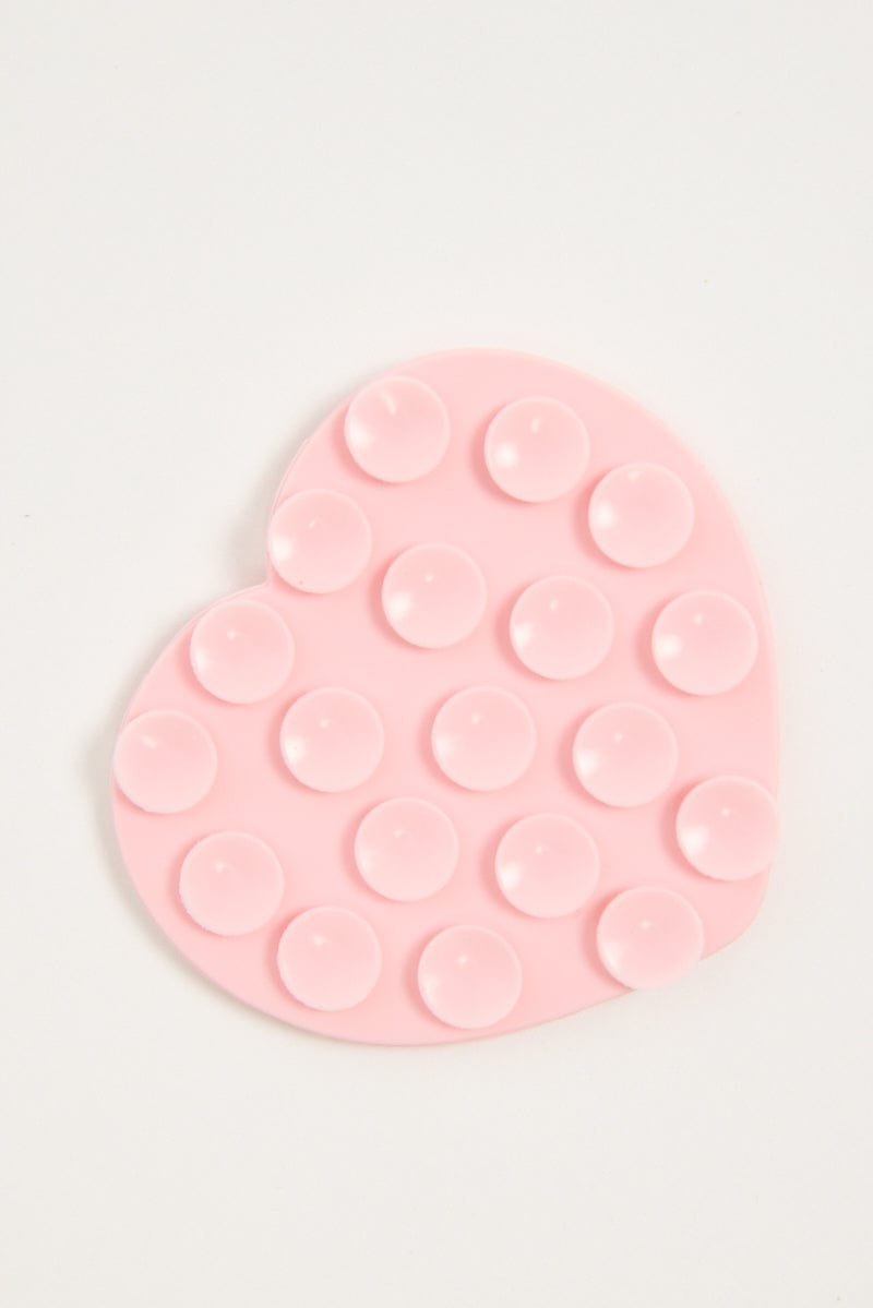 Pink Heart Suction Phone Grip for Ally Fashion