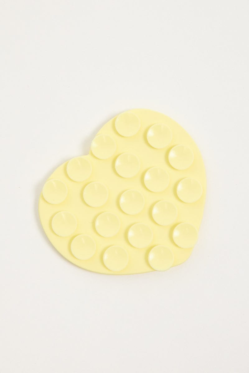 Yellow Heart Suction Phone Grip for Ally Fashion