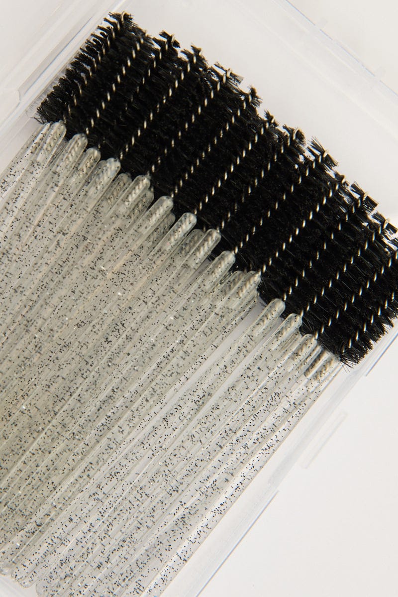 Black 50 Pk Eyelash Cur Disposable Eyelash Brush for Ally Fashion