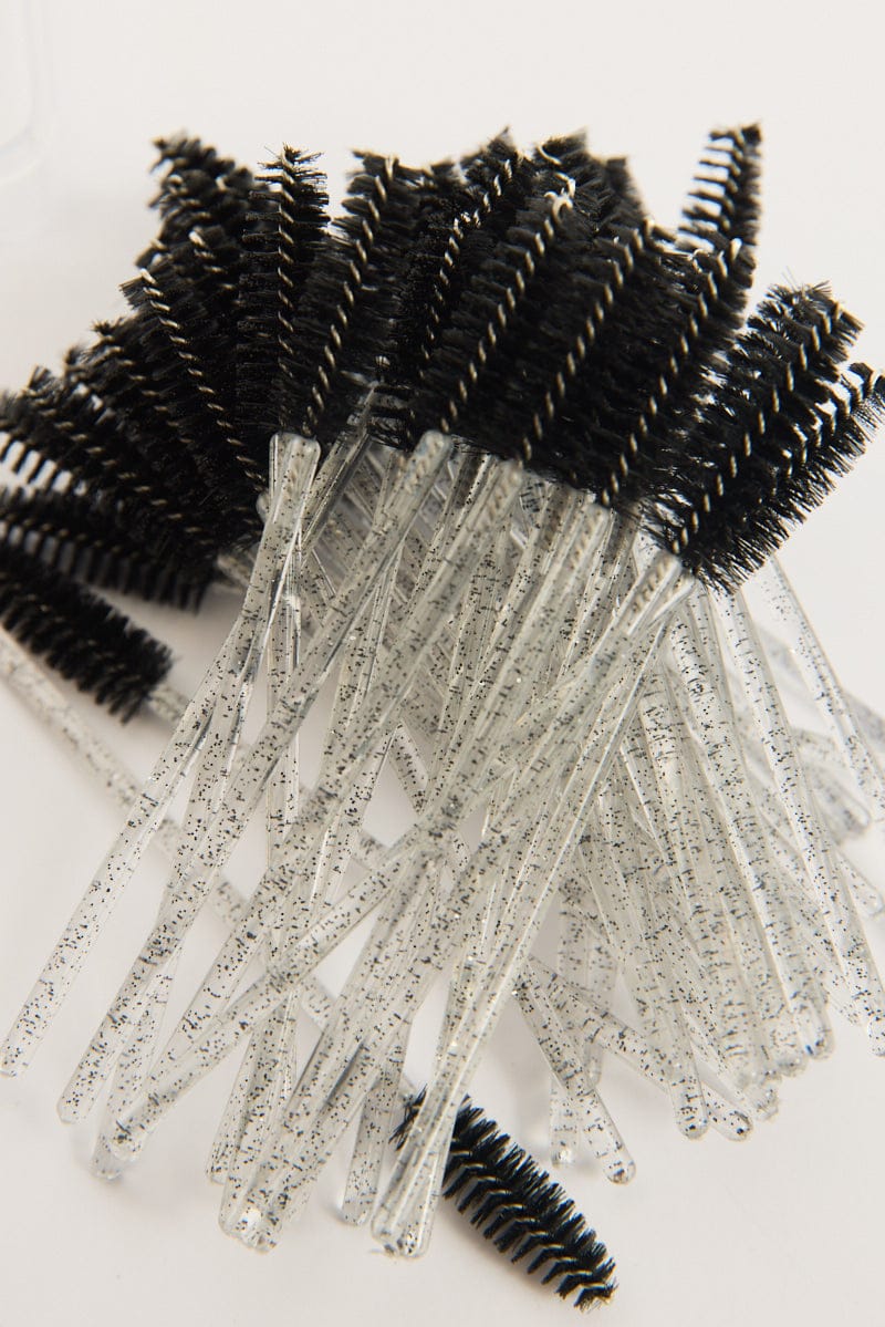 Black 50 Pk Eyelash Cur Disposable Eyelash Brush for Ally Fashion