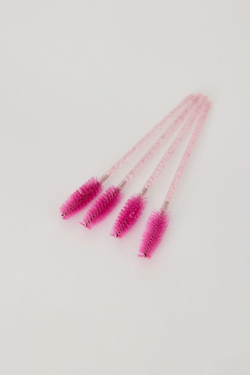 Pink 50 Pk Eyelash Cur Disposable Eyelash Brush for Ally Fashion