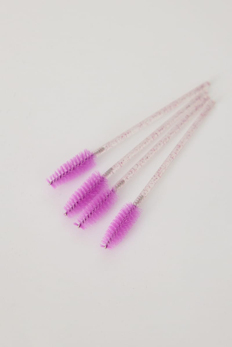Purple 50 Pk Eyelash Cur Disposable Eyelash Brush for Ally Fashion