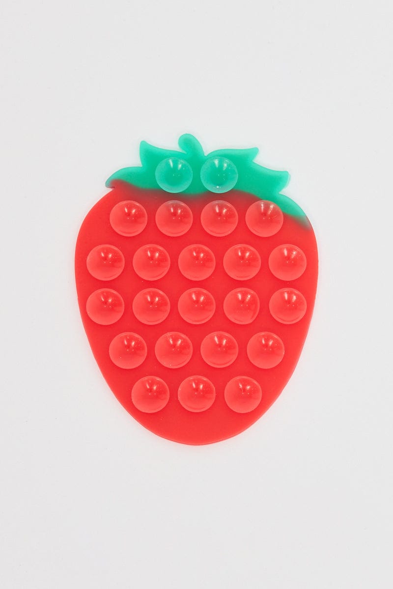 Red Strawberry Suction Phone Grip for Ally Fashion
