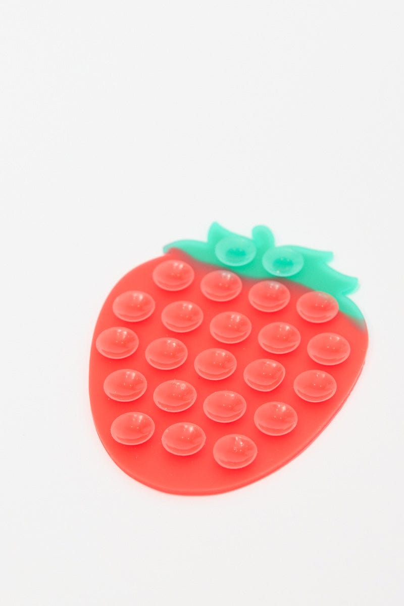 Red Strawberry Suction Phone Grip for Ally Fashion
