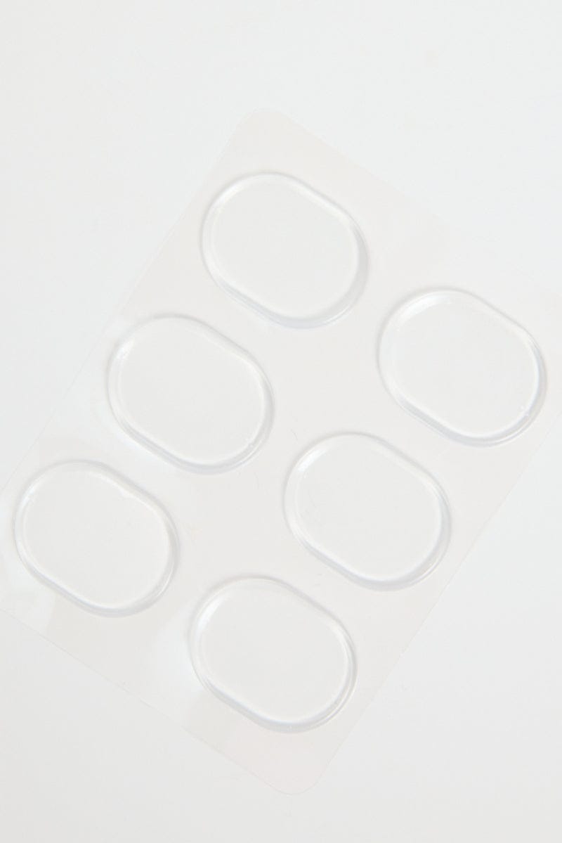 Metallic 6pcs Silicone Heel Cushion Pads for Ally Fashion