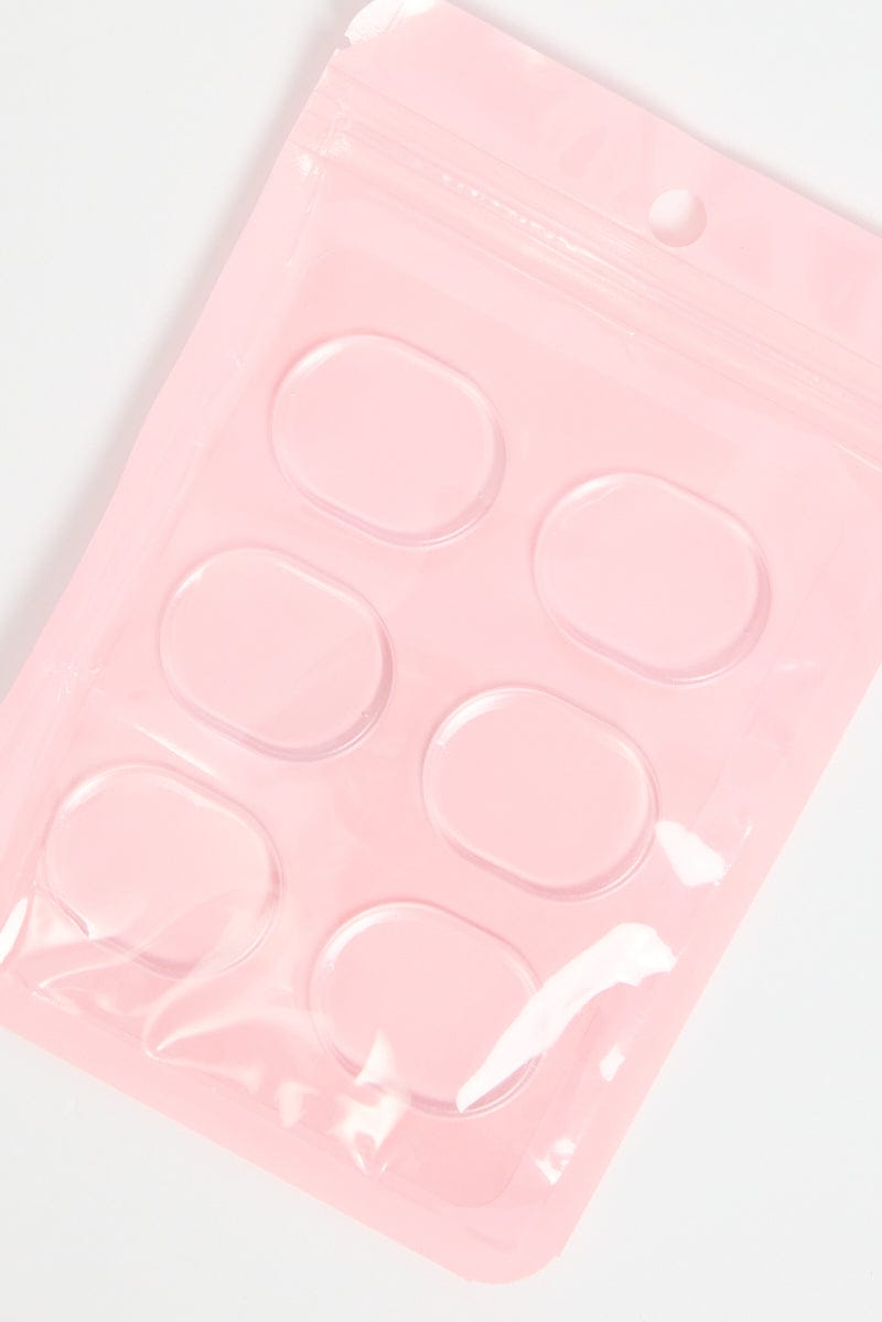 Metallic 6pcs Silicone Heel Cushion Pads for Ally Fashion
